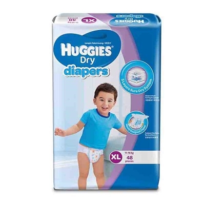 Buy Huggies Dry Diapers XL 48pcs 11-16kg Online