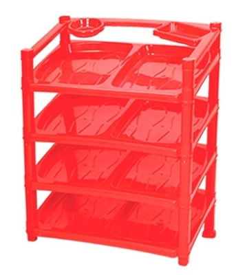 Picture of Shoe Rack Modern 4 Step Red