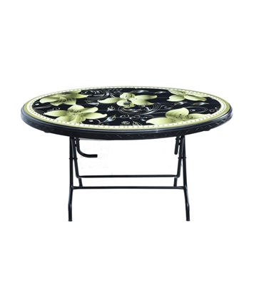 Buy Dining Table 6 Seat Oval S/L Print Elite Black Online