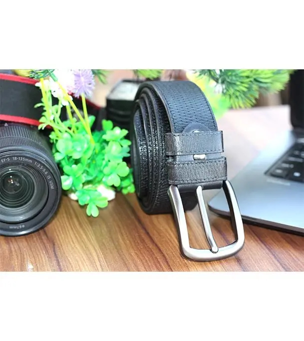 Buy Men's Stylish Leather Waist Belt Black Online at Best Price