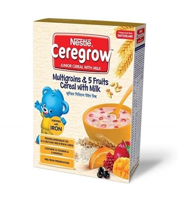 Buy Ceregrow Jr.Cereal Multigrain & 5Fruit with Milk 300 Online