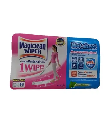 Buy Magiclean Wiper Wet Sheet Fresh Mint 16 sheet Online at Best Price