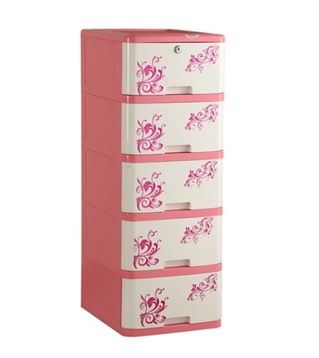 Smart Closet 5 Drawer Elite Pink