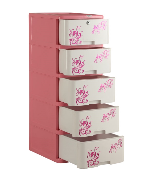 Smart Closet 5 Drawer Elite Pink