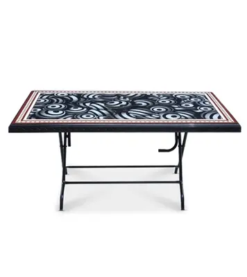 Buy Deco Table 6 Seat S/L Print Snowball Black Online