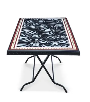 Buy Deco Table 6 Seat S/L Print Snowball Black Online