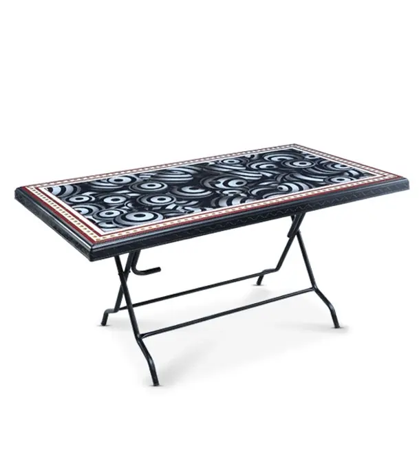 Buy Deco Table 6 Seat S/L Print Snowball Black Online