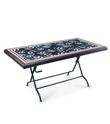 Buy Deco Table 6 Seat S/L Print Snowball Black Online