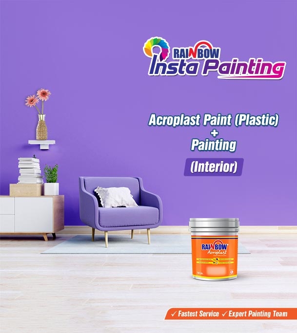 Picture of Rainbow Insta Painting with Paints for Interior 02 (Per Square Feet)