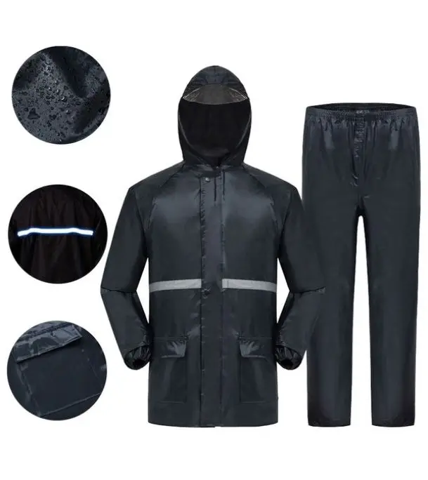 Buy Rain coat  Waterproof 2 Part Black Online at Best Price