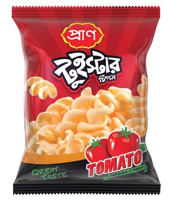 Buy PRAN Twister Chips Tomato Paprika New 25gm Online