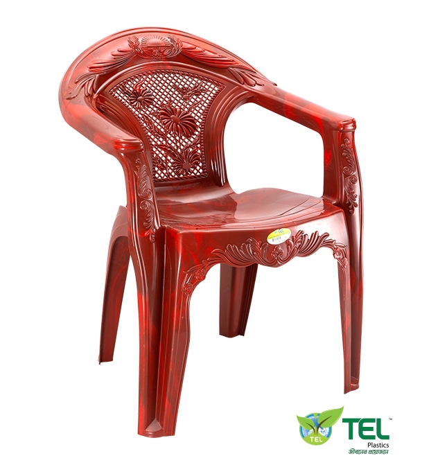 Buy Garden Chair with Arm (Flower) Rose Wood TEL Online at Best Price