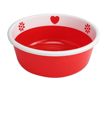 Buy Two Color Flower Bowl 8L - Red Online
