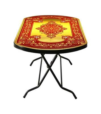 Picture of Dining Table 6 Seat Sem Oval S/L Print Crown Black