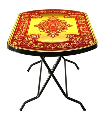 Picture of Dining Table 6 Seat Sem Oval S/L Print Crown Black