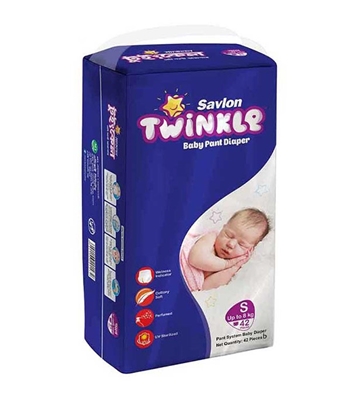 Buy Savlon Twinkle  Baby Pant Diaper Small 42 Up to 8 kg Online