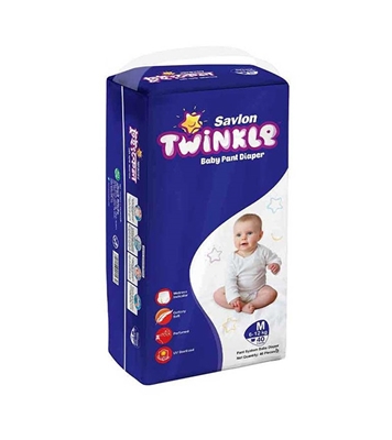 Buy Savlon Twinkle Baby Pant Diaper Medium 40 6 To 12 kg Online