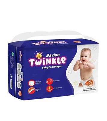 Buy Savlon Twinkle  Baby Pant Diaper Extra Large 32 12-20 Kg Online