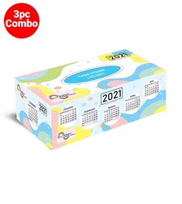 Buy Rainbow 240 sheet Facial Tissue Box 3 Pcs Combo Online at Best Price