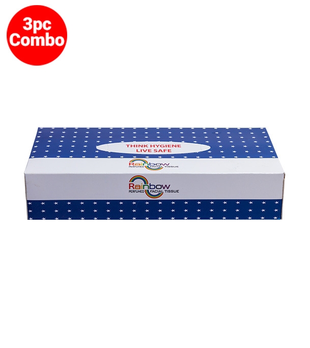 Buy Rainbow 120 sheet Facial Tissue Box 3 Pcs Combo Online at Best Price