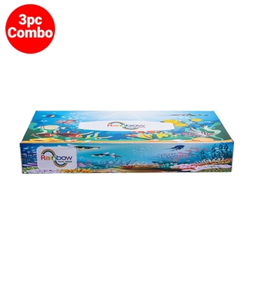 Buy Rainbow 60 Sheet Facial Tissue Box 3 Pcs Combo Online at Best Price