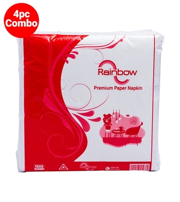 Buy Rainbow Premium Paper Napkin 4 Pcs Combo Online at Best Price