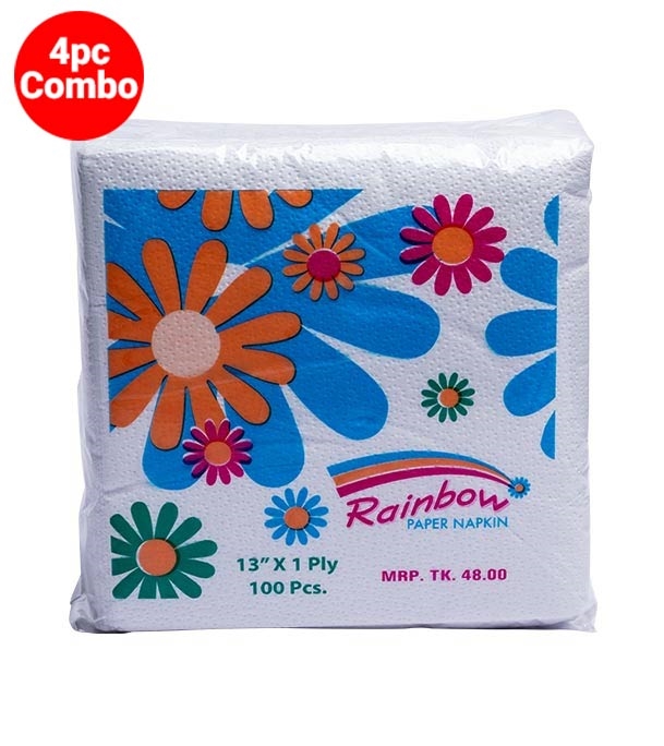 Buy Rainbow Regular Paper Napkin 4 Pcs Combo Online at Best Price