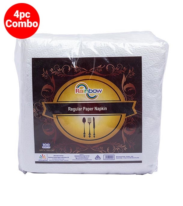 Buy Rainbow Regular Paper Napkin 4 Pcs Combo Online at Best Price