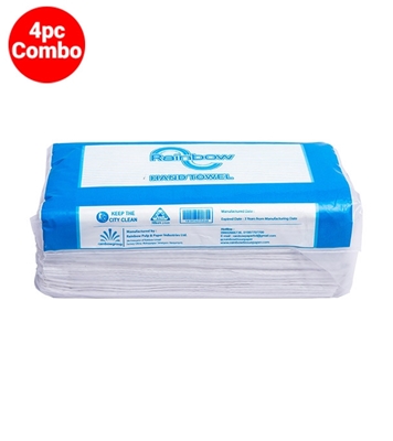 Buy Rainbow Hand Towel 150 Sheets 4 Pcs Combo Online at Best Price