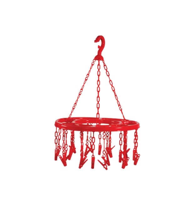 Picture of RFL Round Hanger 24 Clips Red