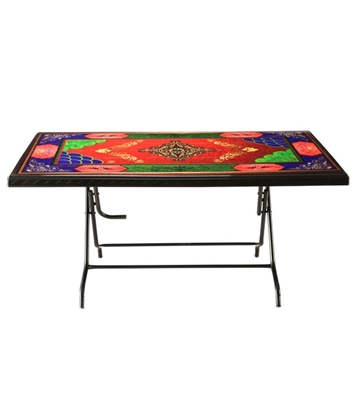 Picture of Deco Table 6 Seat S/L Print Rex Black