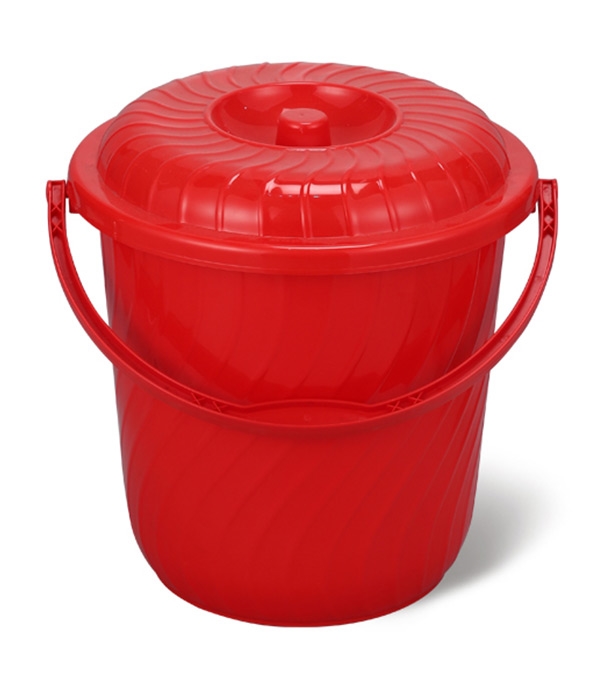 Buy Deluxe Bucket With Lid 12 Liters Red Online