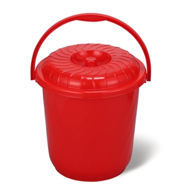 Buy Deluxe Bucket With Lid 25 Liters Red Online