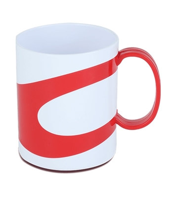 Buy Two Color Canton Mug White & Red 350 ML Online