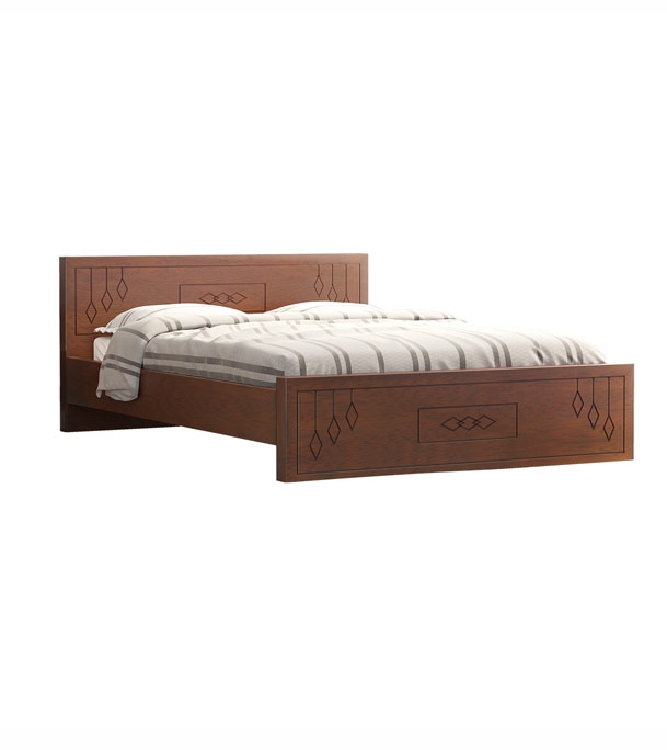Buy Regal Bluebell Wooden King Bed Antique Online