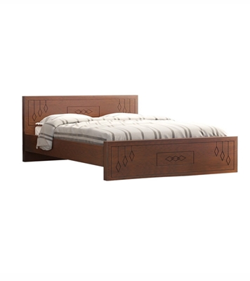 Buy Regal Bluebell Wooden King Bed Antique Online