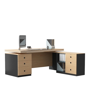 Buy Regal Laminated Board Senior Executive Table Beech And Black Online