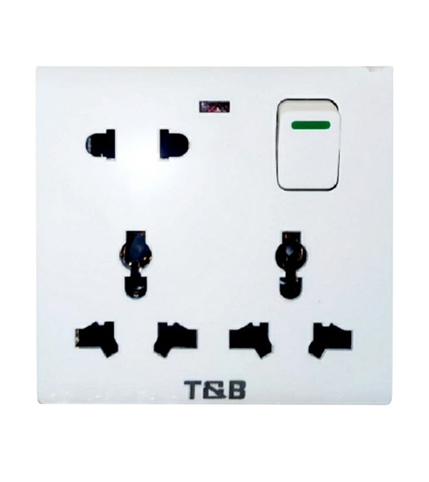 Buy 16A 220V, 8 Pin 1 Gang Socket Online