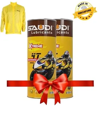 Buy Saudi 4T SAE 10W30 API SN JASO MA2 1L TIN Combo Online