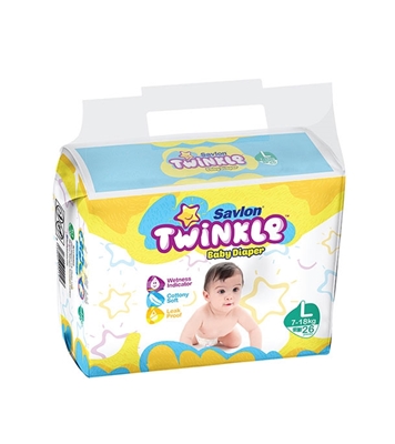 Buy Savlon Twinkle Baby Belt Diaper L 26 (7 to 18kg) Online 
