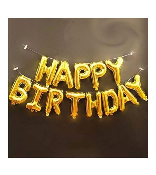 Buy Happy Birthday Balloon Banner, Aluminum Foil Letters Banner Balloons for Party Online