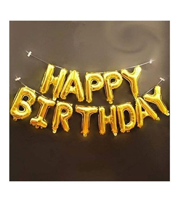 Buy Happy Birthday Balloon Banner, Aluminum Foil Letters Banner Balloons for Party Online