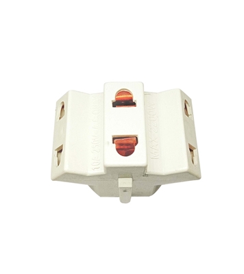 Buy 3 Way 2 Pin Socket Adapter For Travel 3pc Online