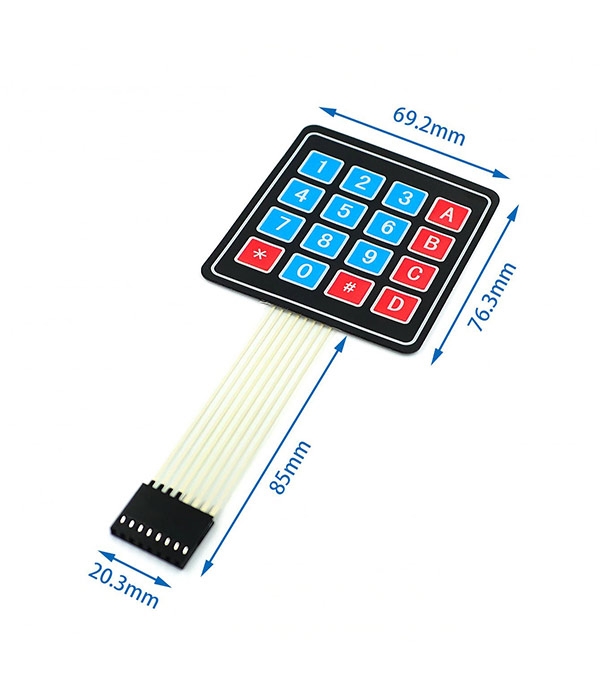 Buy 4x4 Matrix 16 Key Membrane Switch Keypad, 4x4 Matrix Keyboard, Matrix Keyboard Online