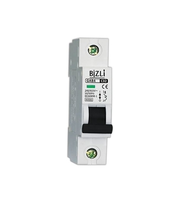 Bizli Circuit Breaker 1P 63A C 6KA at Best Price In Bangladesh