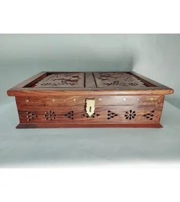 Buy Wooden and Brass Quran Box with Rehal Online at Best Price