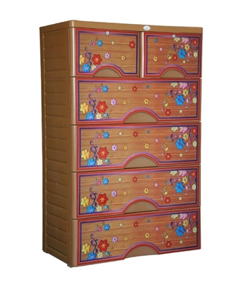 Buy RFL Wardrobe Double 5D KD Elegant TeakWood Online at Best Price