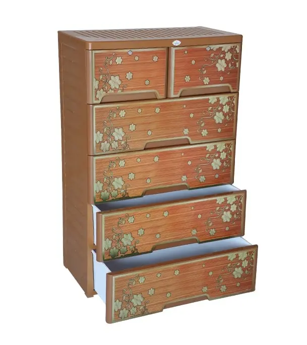 Buy RFL Wardrobe Double 5D KD Elegant TeakWood Online at Best Price