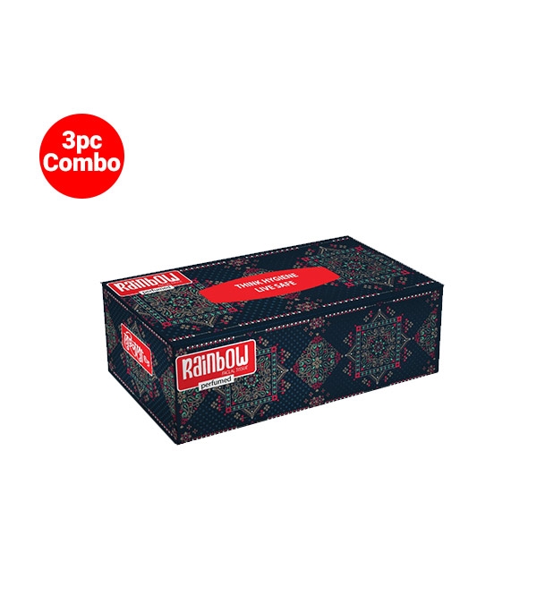 Buy Rainbow 200 sheet Facial Tissue Box 3 Pcs Combo Online 
