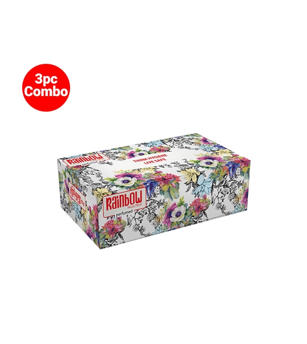 Buy Rainbow 200 sheet Facial Tissue Box 3 Pcs Combo Online at Best Price